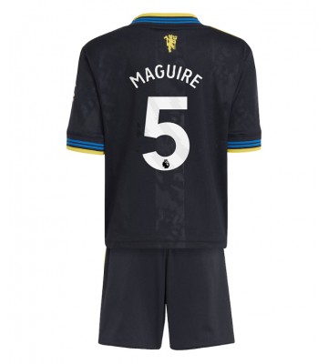 Manchester United Harry Maguire #5 Tercera Equipación Niños 2025-26 Manga Corta (+ Pantalones cortos)